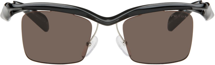 Solglasögon Prada Prada Twisted Frame Square Sunglasses Svart | 0PR A15S 8056262076125