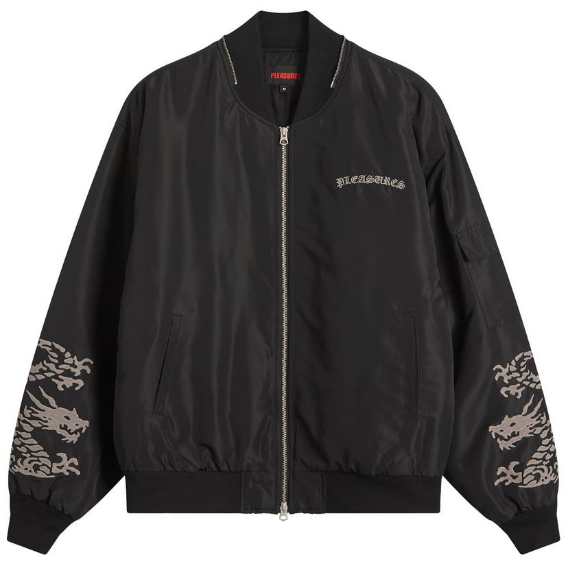 Bomberjacka Pleasures Pleasures Dragon Bomber Jacket Svart | P25SP003-BLK