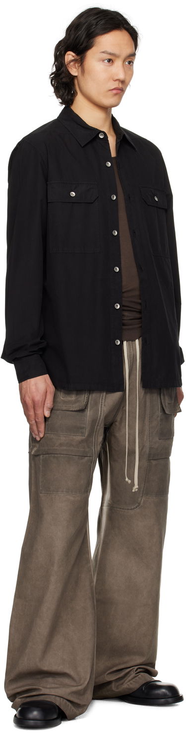 Skjorta Rick Owens Rick Owens DRKSHDW Hollywood Overshirt Svart | DU01E3296 P, 3