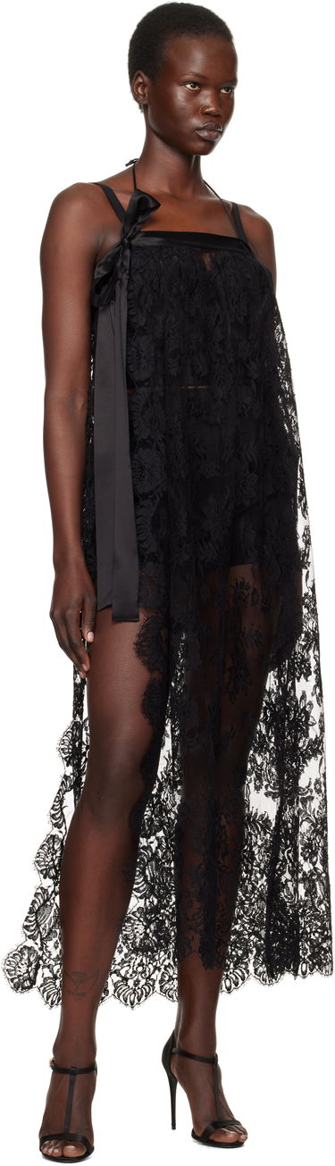 Klä Dolce & Gabbana Dolce&Gabbana Chantilly Lace Midi Dress Svart | F6JRQT ILMA8, 4