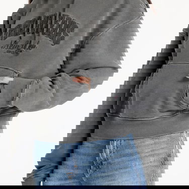 Sweatshirt Tommy Hilfiger Tommy Jeans Boxy Crop Varsity Hoodie Grå | DW0DW19413 BDS, 2