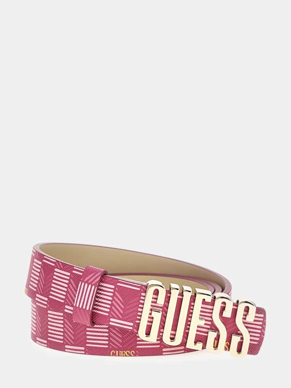 Bälten GUESS Geometric-Design Vikky Belt Rosa | BW9115P4225, 0