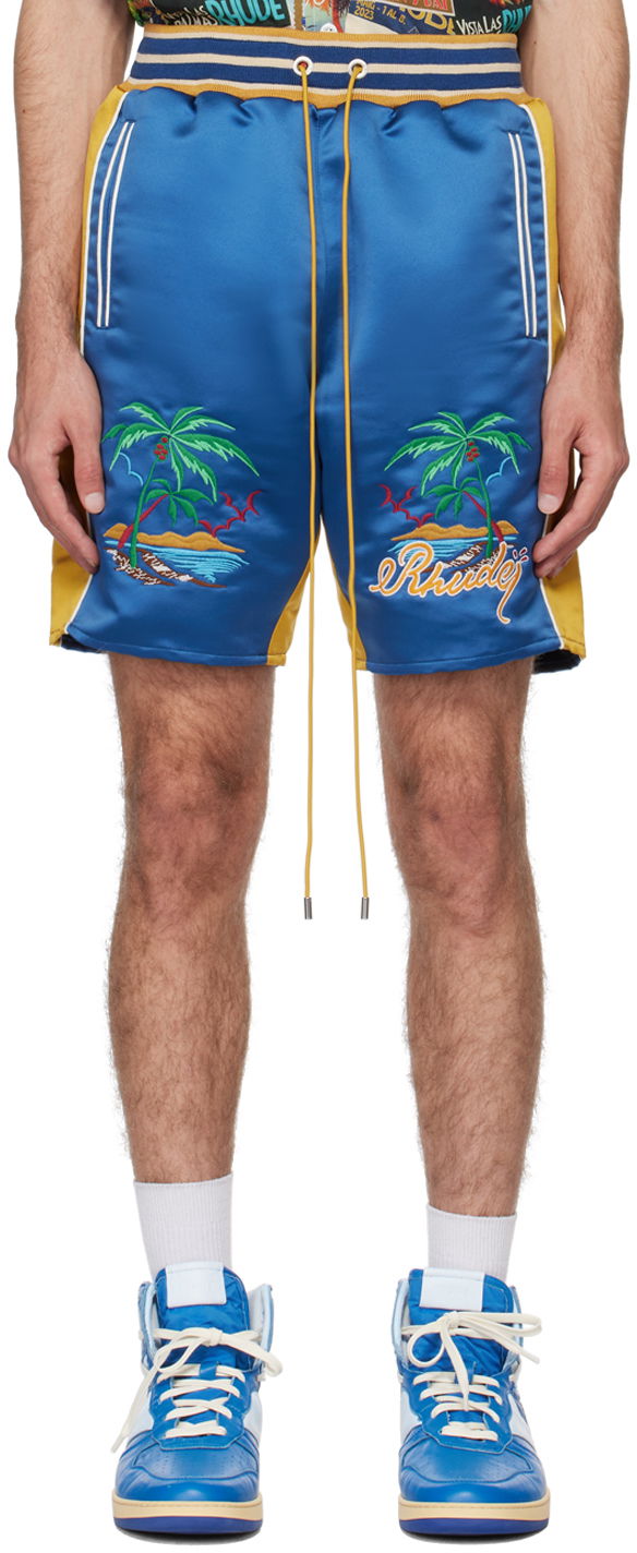 Shorts Rhude Souvenir Shorts Blå | RHPS24SH07613133