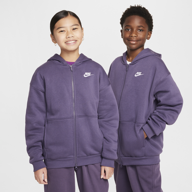 Sweatshirt Nike Nike Sportswear Club Fleece Full-Zip Hoodie Purpur | FD2931-573, 0