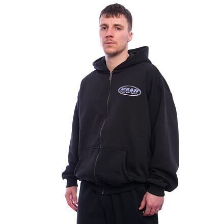 Sweatshirt Karl Kani Karl Kani Woven Signature Chrome Zip Hoodie Svart | KK-60220175