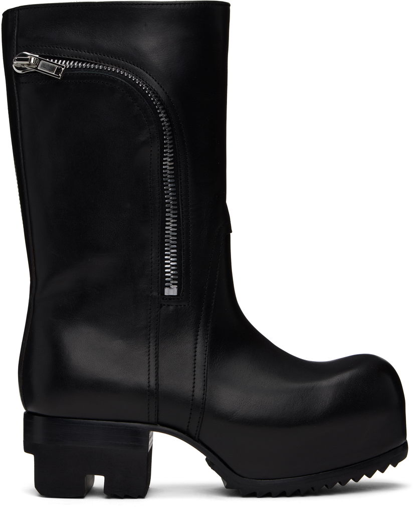 Rockar Rick Owens Rick Owens Hollywood Bauhaus Ballast Pull Boots Svart | RP01E7872 LOO