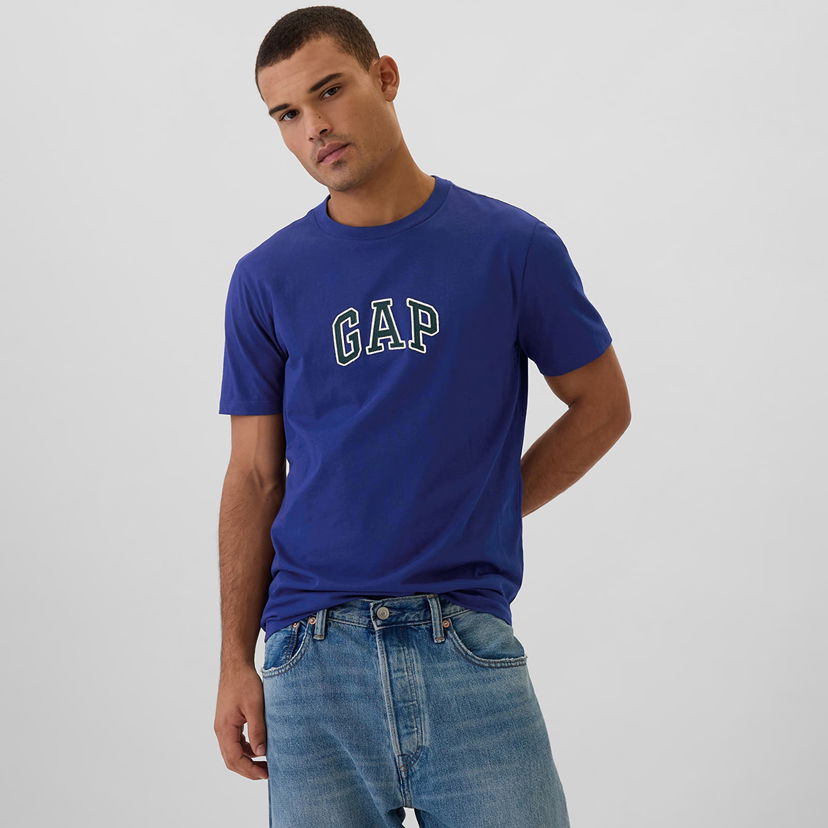 T-shirt GAP T-shirt Logo New Arch Tee Bellwether Blue S Blå | 570044-27