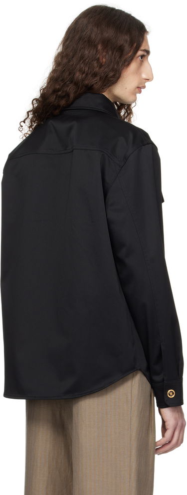 Skjorta Versace Versace Gabardine Overshirt Svart | 1017413_1A01718, 2