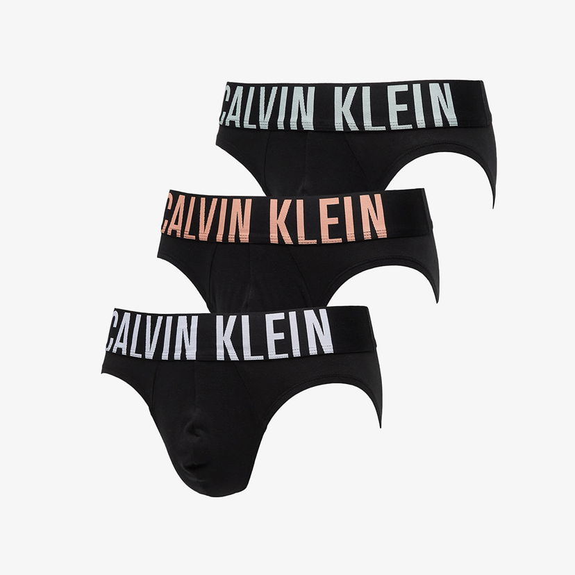Boxare CALVIN KLEIN Intense Power Cotton Stretch Hip Brief 3-Pack Black Svart | 000NB3607A VVN