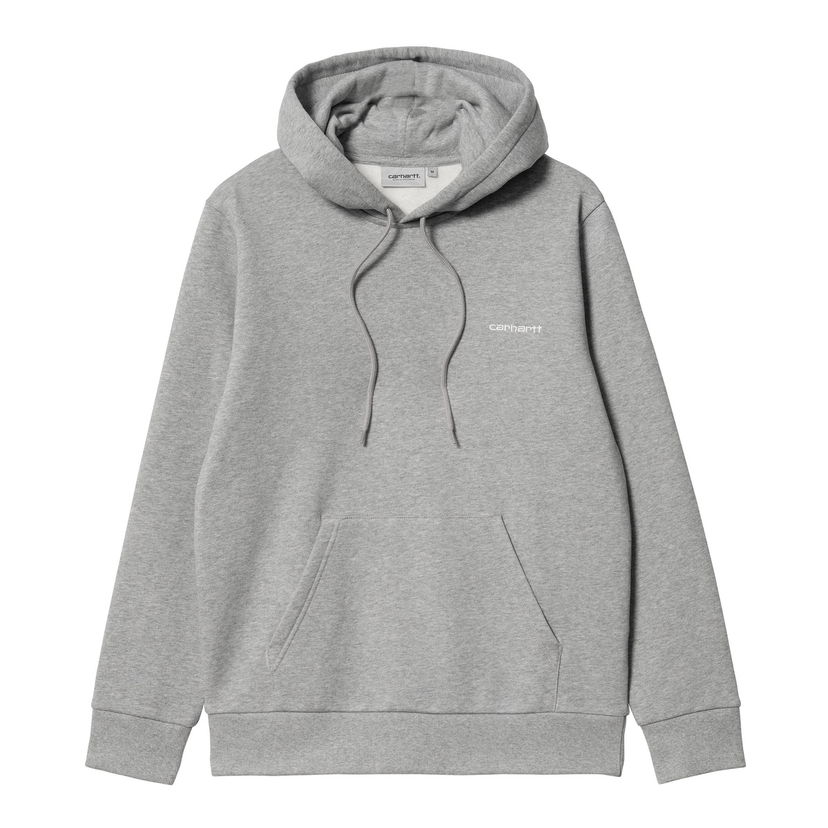Sweatshirt Carhartt WIP Script Embroidery Hoodie Grå | I033658_00D_XX