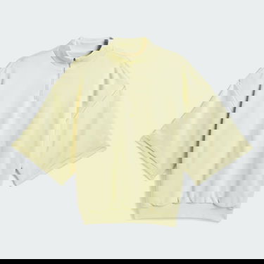 Sweater adidas Performance Basketball Sueded 3/4 Half-Zip Crewneck Gul | IN7713, 5