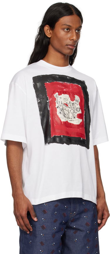 T-shirt Marni Marni Fawn Print T-Shirt Vit | HUMU0223QP USCX69, 1
