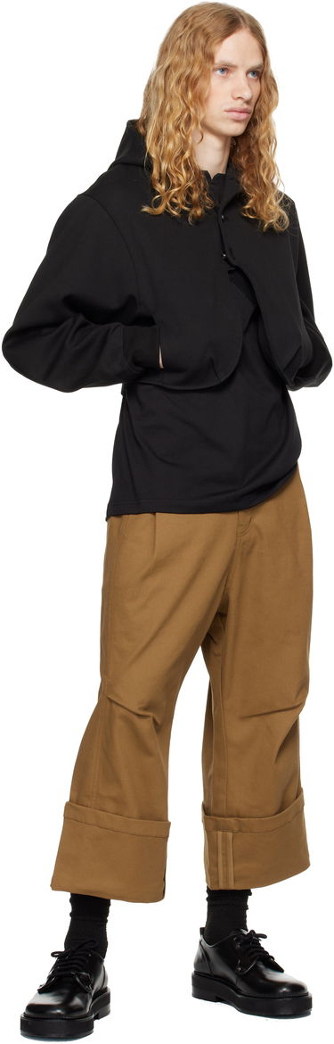 Sweatshirt ADER ERROR Cropped Hoodie Svart | BN01FWHD0401BK, 3