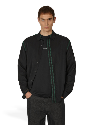 Skjorta Pleasures Life Button Down Svart | P23F014 BLACK