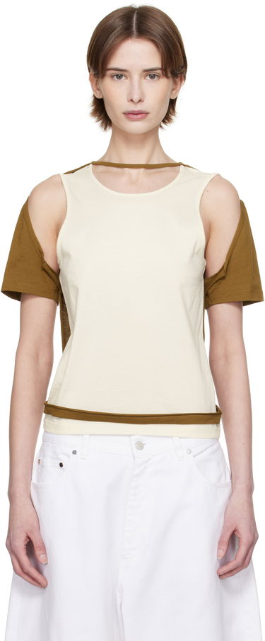 Linne Eckhaus Latta Eckhaus Latta Hugging Sleeveless T-Shirt Beige | 1203-EL-PS25-C -, 0