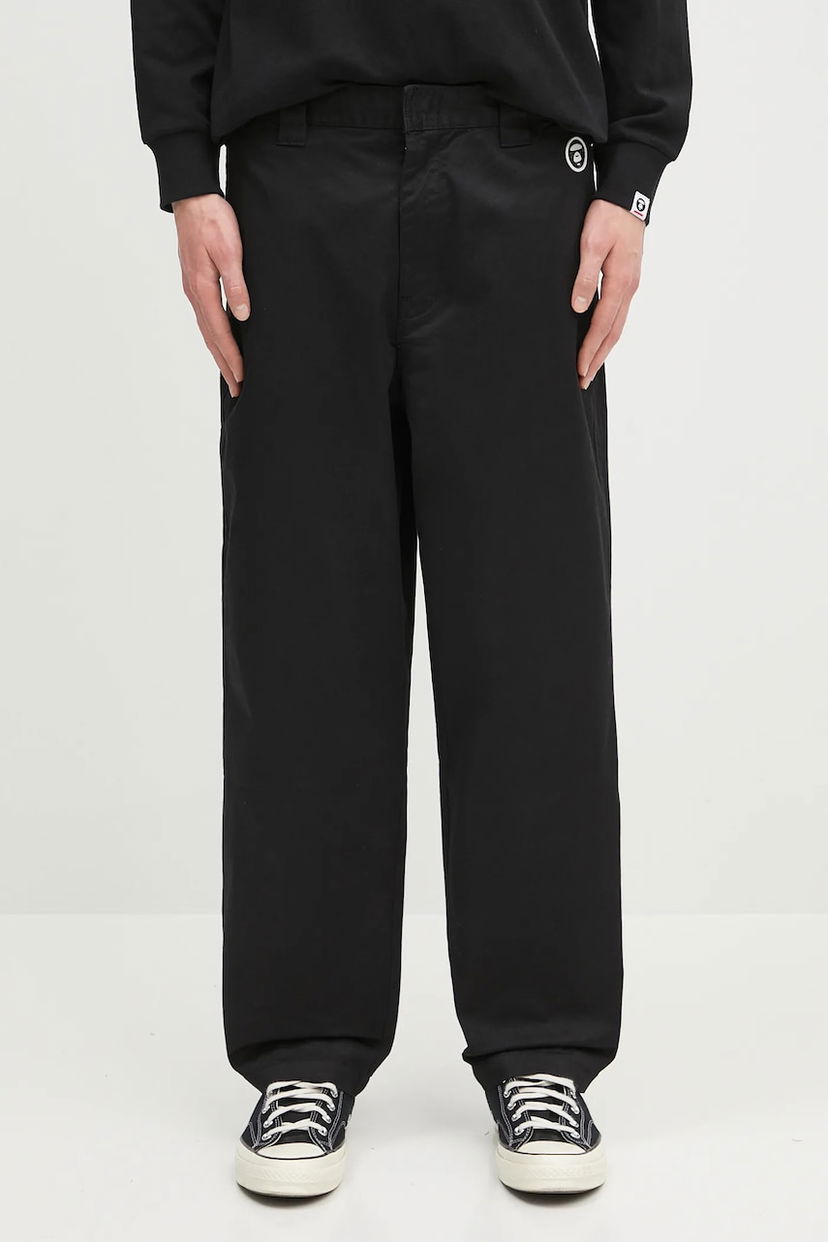 Byxor AAPE by A Bathing Ape AAPE Now Woven Pants Svart | AAPPTMB619XXN