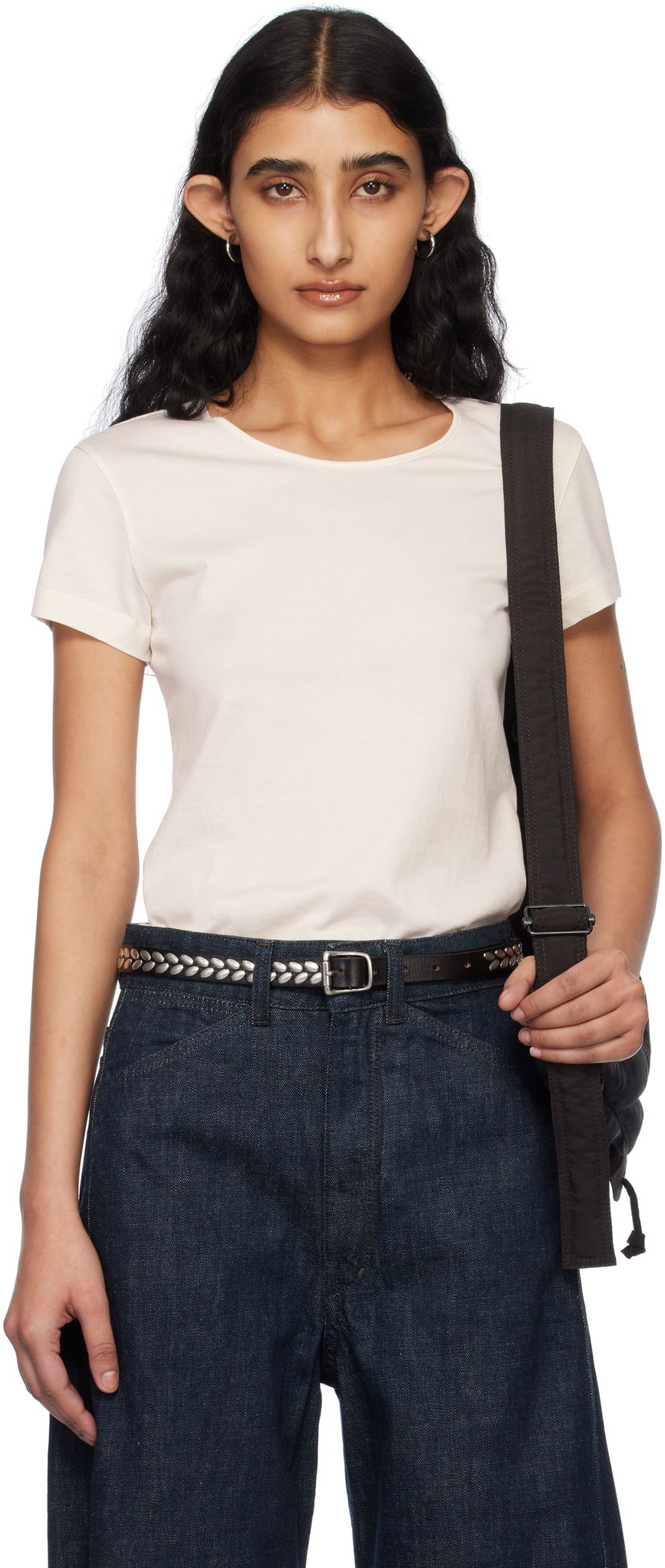 T-shirt LEMAIRE Lemaire Fitted T-Shirt Vit | TO1352 LJ1018