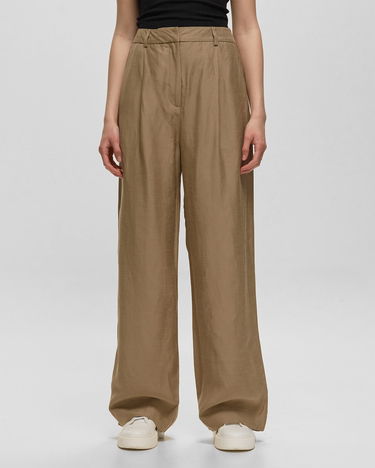 Byxor Samsoe Samsoe Samsøe & Samsøe JALIA Casual Wide-Leg Trousers, S Brun | F23200131, 1