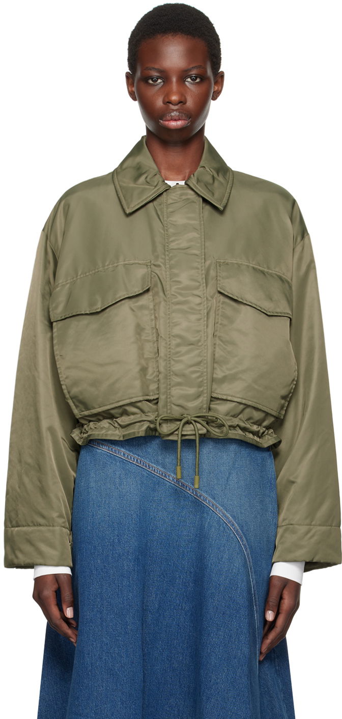 Bomberjacka Max Mara Weekend Max Mara Water-Repellent Reversible Bomber Jacket Grön | 2425486031600