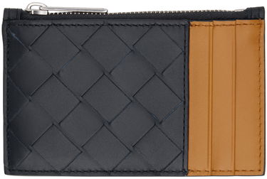 Plånbok Bottega Veneta Intrecciato Zipped Card Holder Mörkblå | 755985 VCPQ5, 0
