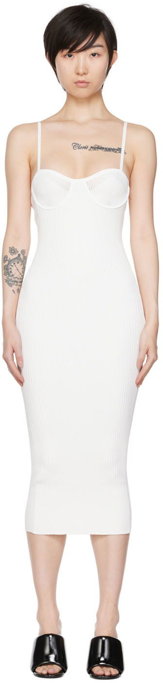 Klä Helmut Lang Helmut Lang Bra Midi Dress Vit | M04HW702