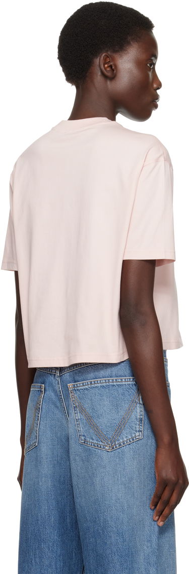 Crop top Burberry Burberry Cropped Cotton T-Shirt Rosa | 8110083, 2