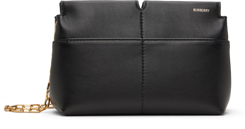 Handväska Burberry Chain Clutch Bag Svart | 8095362