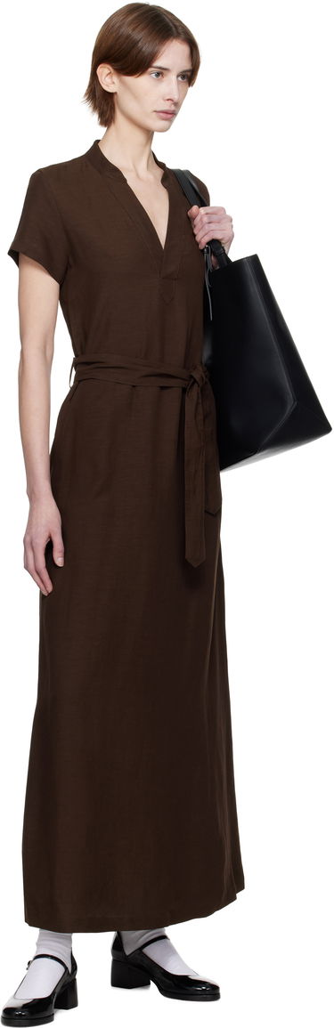 Klä A.P.C. A.P.C. Annelie Midi Dress Brun | VIALV-F35040, 3