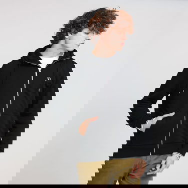 Sweatshirt Fred Perry Hooded Zip Trough Sweatshirt Svart | J7536 198, 0