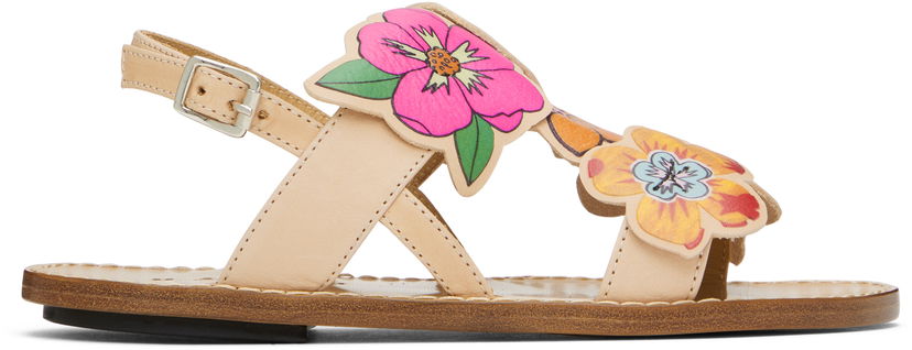 Skovård Marni Marni Kids Flower Sandals Beige | 79567