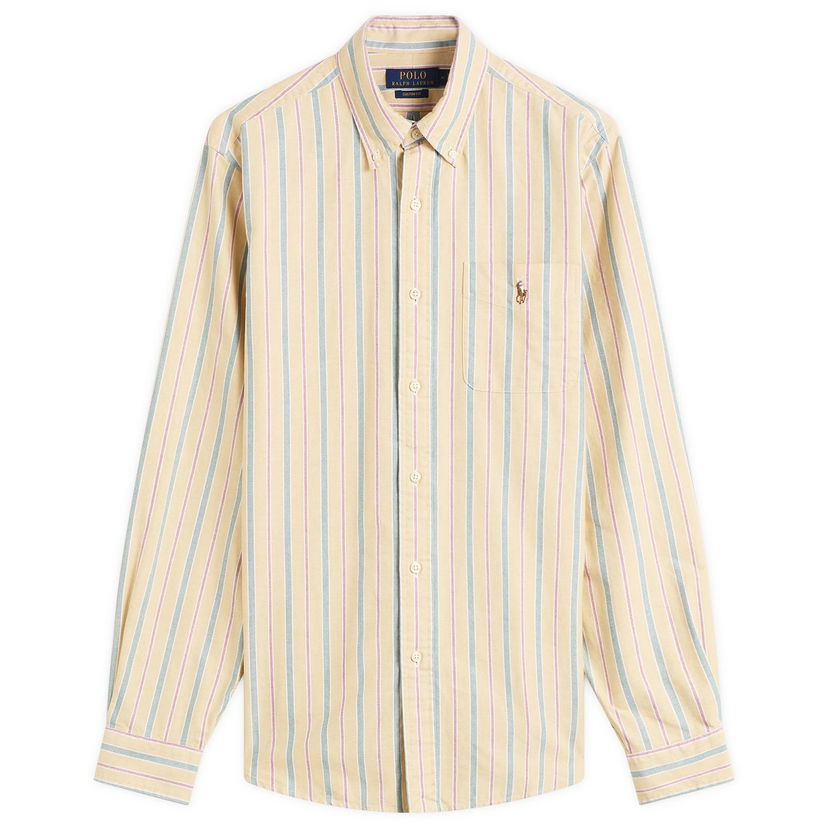 Skjorta Polo by Ralph Lauren Polo Ralph Lauren Button Down Stripe Oxford Shirt Flerfärgad | 710P00630002-YEL