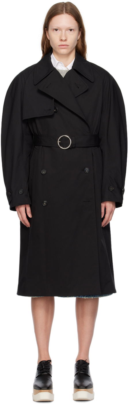 Trenchcoat Stella McCartney Stella McCartney Belted Trench Coat Svart | 6700203CU403