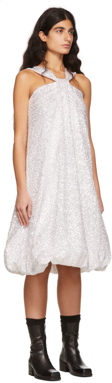 Klä We11done We11done Sequin Bubble Dress Metallisk | WD-OP1-22-182-W-WH, 1