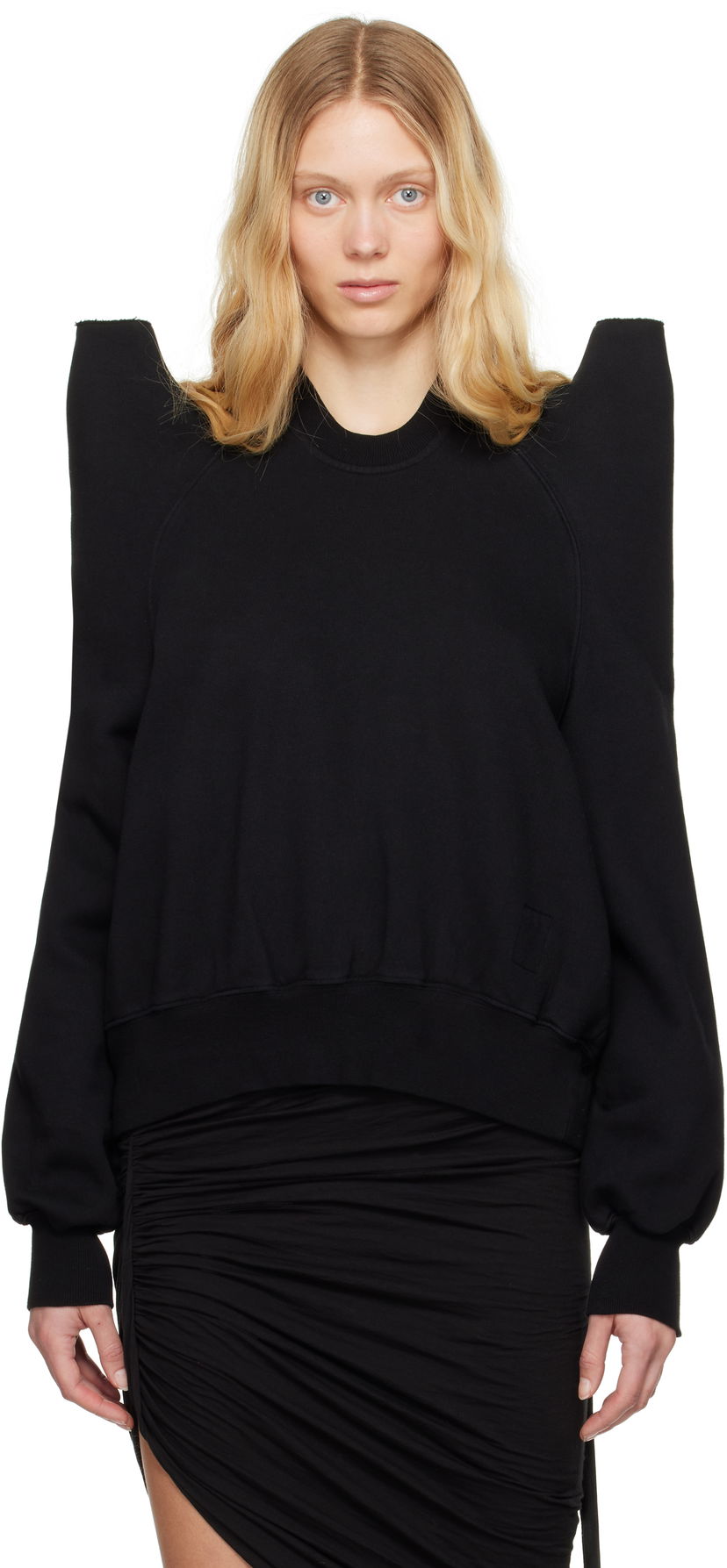 Sweater Rick Owens Rick Owens DRKSHDW Hollywood Tecsweat Sweatshirt Svart | DS01E3224 F