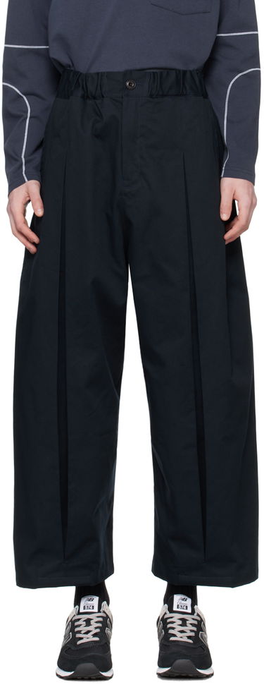 Byxor sage NATION SAGE NATION Box Pleat Trousers Mörkblå | S011, 0