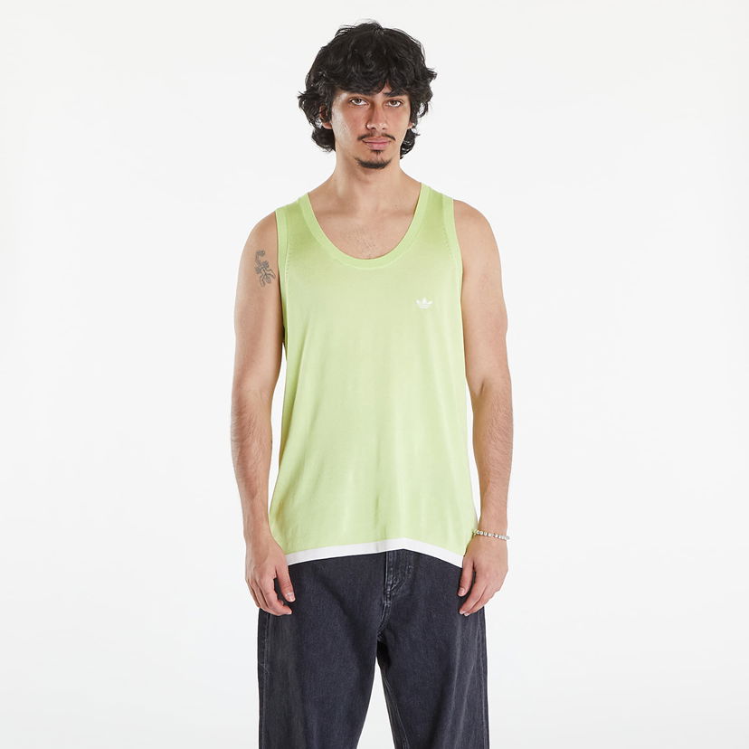 Linne adidas Originals Wales Bonner x Knit Vest Semi Frozen Yellow/ Chalk White Gul | IZ1890