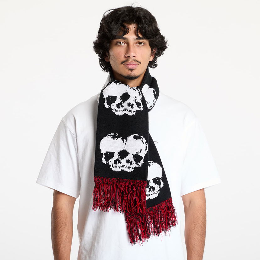 Halsduk Pleasures Skull Knit Scarf Svart | P24W057 BLACK