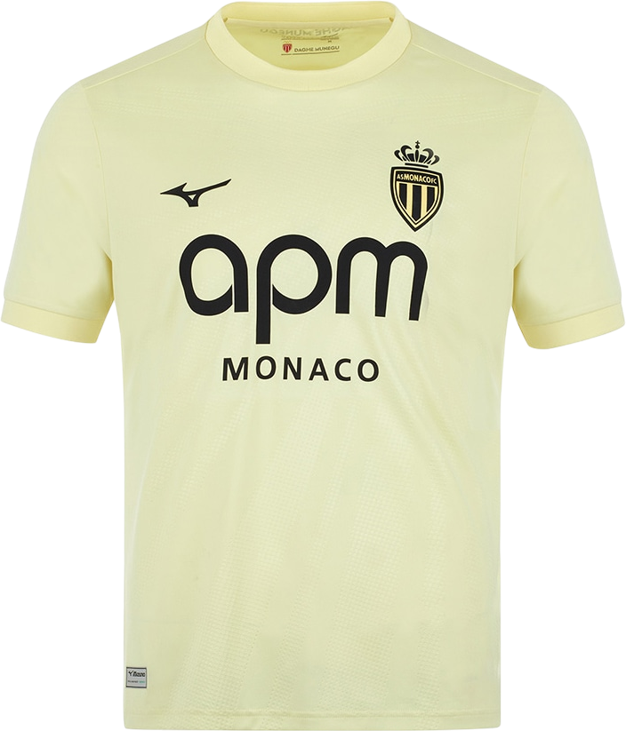 Jersey Mizuno Mizuno AS Monaco 3rd Jersey 2025/26 Gul | p2gacx79-48, 0