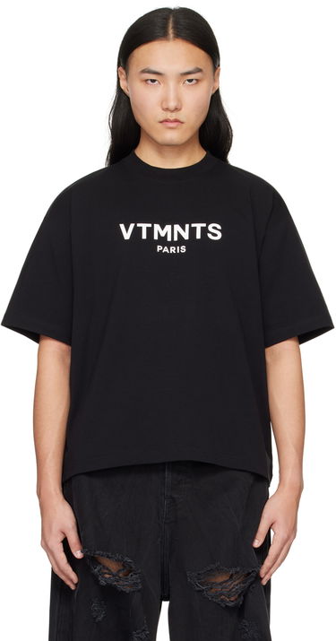 T-shirt VETEMENTS Paris Logo T-Shirt Svart | VL20TR100B, 0