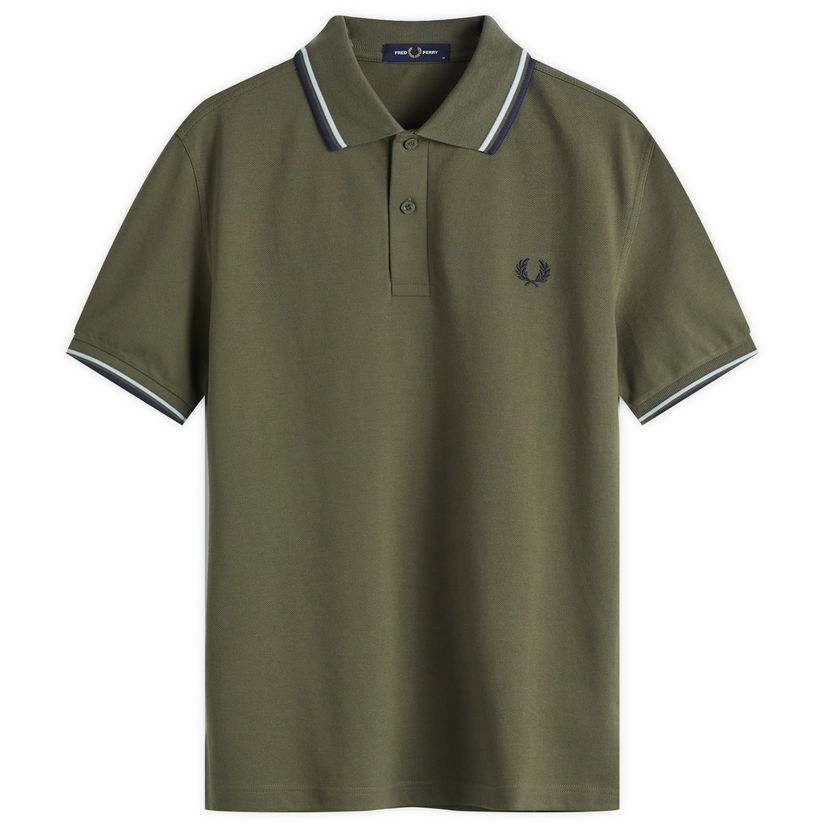 Polotröja Fred Perry Twin Tipped Polo Shirt, Size Large Grön | M3600-Y38