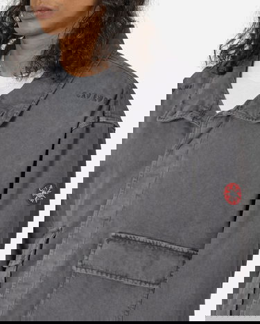 Jacka Cav Empt Overdye Brushed Cotton Button Jacket Charcoal Grå | CES25JK12 CHCL, 5