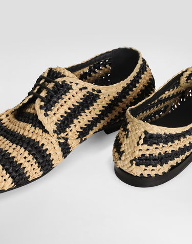 Tillbehör Dolce & Gabbana Dolce & Gabbana Woven Raffia Derby Shoes Beige | A10872A9M098B965, 3