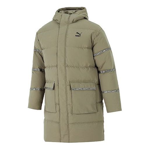 Parkas Puma Classic Long Down Jacket Grön | 846422-43