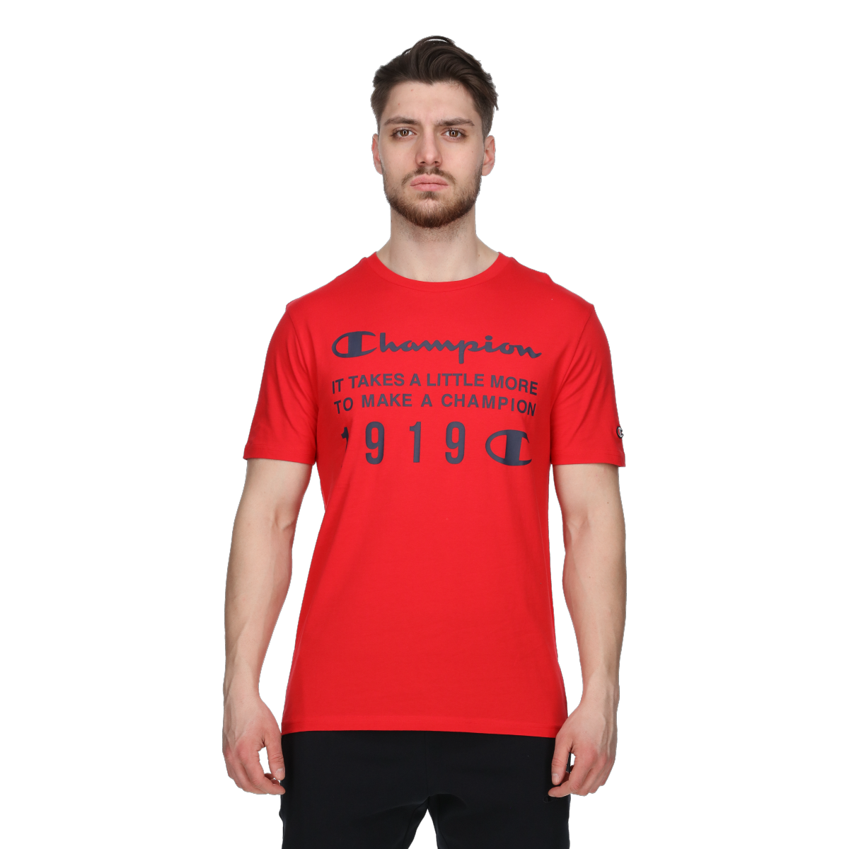 T-shirt Champion Crewneck Graphic T-Shirt 1919 Röd | 221508-RS001, 0