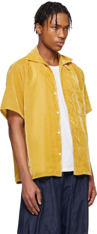 Skjorta Needles NEEDLES Italian Collar Velvet Shirt Gul | QV302, 1
