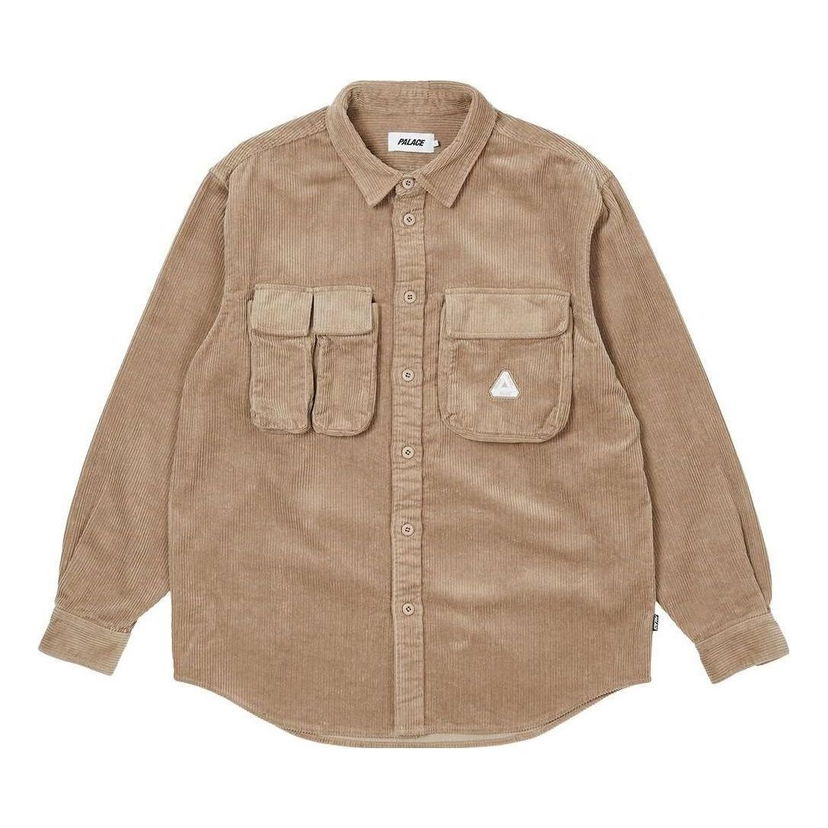 Skjorta Palace Corduroy Cargo Shirt Beige | P23SHT073