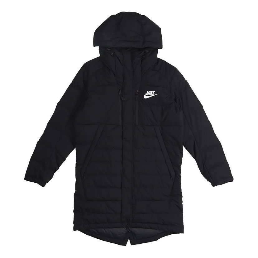 Parkas Nike Long Warm Down Jacket Svart | AJ7949-010