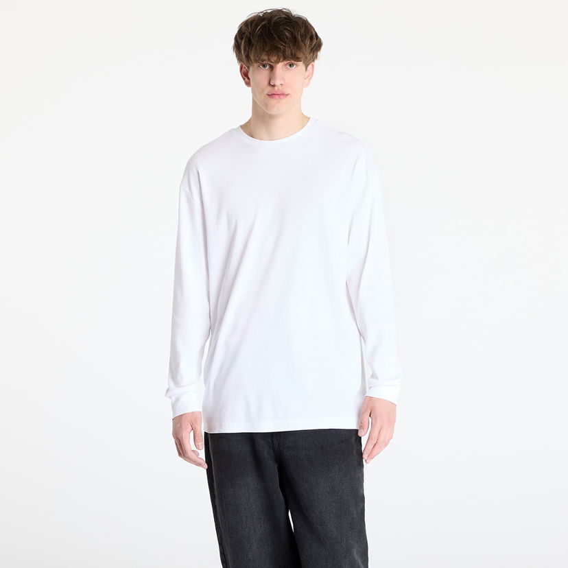 T-shirt Urban Classics Urban Classics Organic Boxy Rib Longsleeve T-Shirt Vit | TB6418-00220