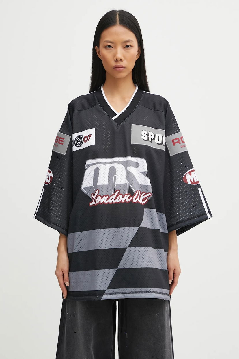 Jersey Martine Rose Martine Rose Oversized Hockey Top Svart | 129JT10009