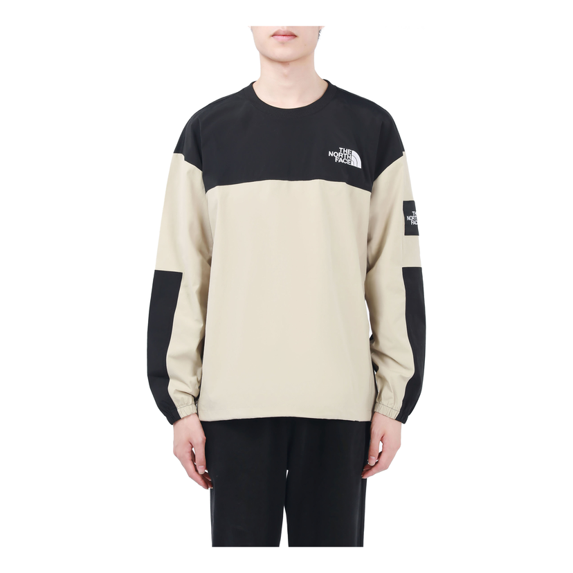 Sweatshirt The North Face Albany Crewneck Logo Sweater Beige | NM5MN04L
